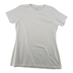 Clementine Women's White Fitted T-Shirt Cotton Blend Short Sleeve 2XL